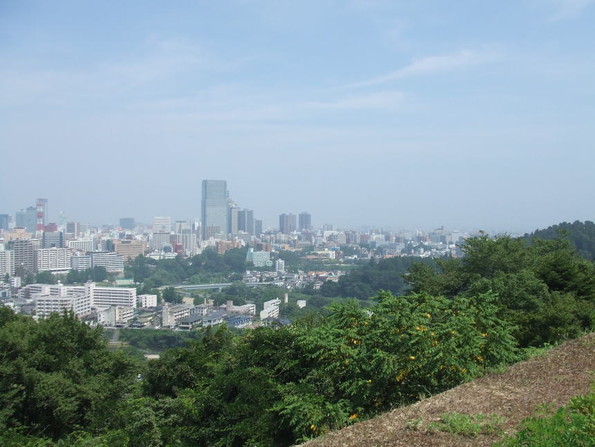 仙台城からの眺め（左側）