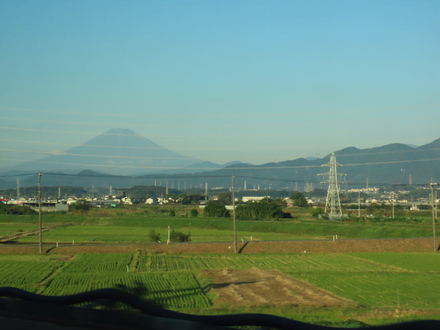 小田原付近で見えた富士山