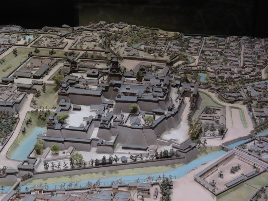 天守2階のジオラマ